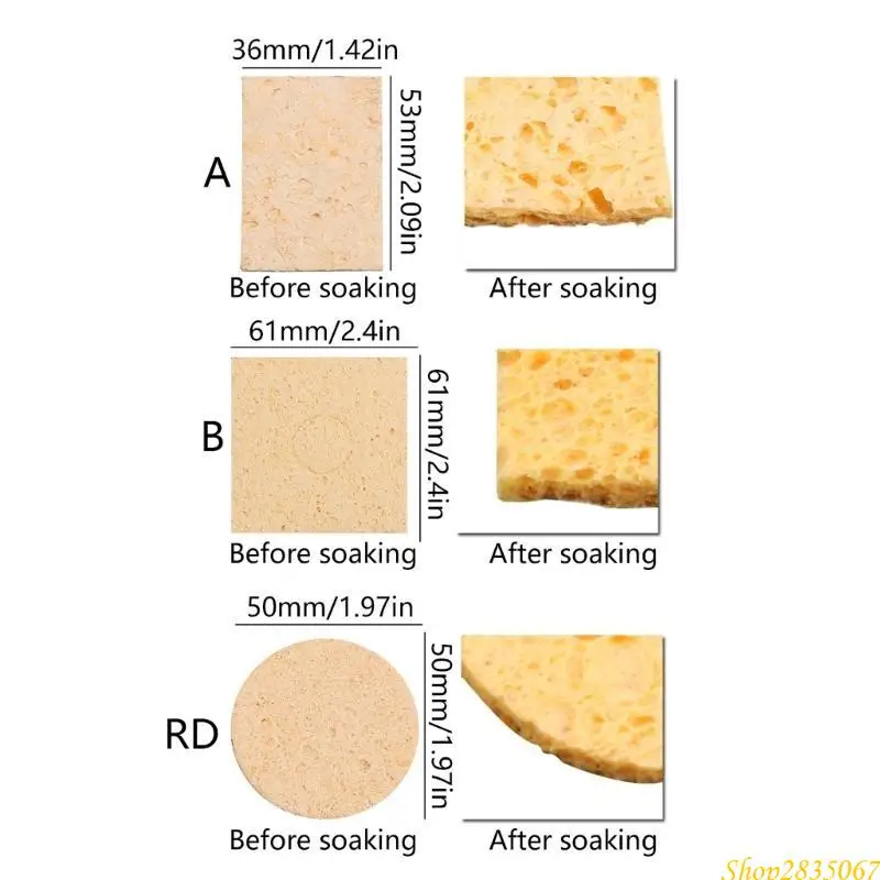 5Pcs Sponge Pad High Temperature Resistance Remove Welding Auxiliary Tool 831F