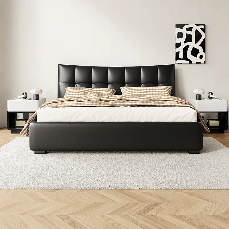 

Light Luxury High-end Solid Wood Paint Bedside Table Bedroom Creative Cream Windbed Storage