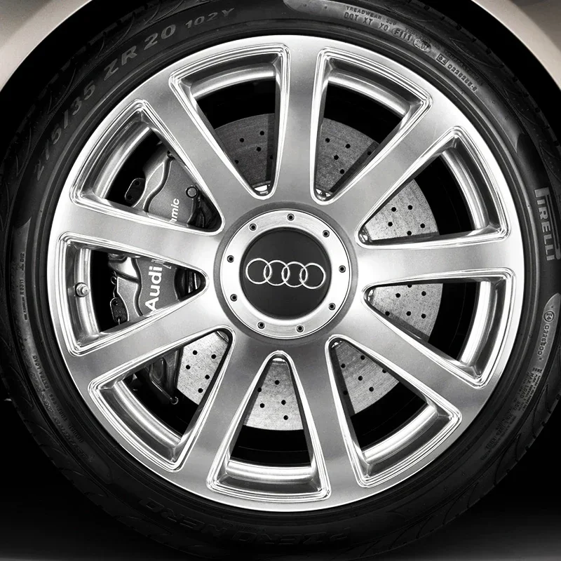 4pcs 146 mm Grey Alloy Wheel Center Caps Rim Caps Hub Caps 8D0601165K For Audi TT A2 A3 A4 A8 S6 Q5 Q7 RS6 Car logo Accessories