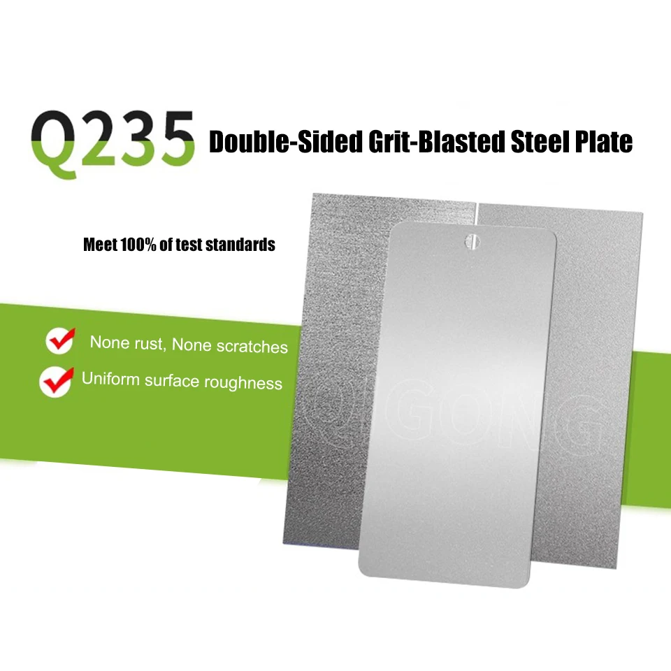 

10pc Grit Blasted Steel Test Panels -GB Standard Sandblasted Substrates for Paint Coating, Salt Spray Test & Color Matching SD-7