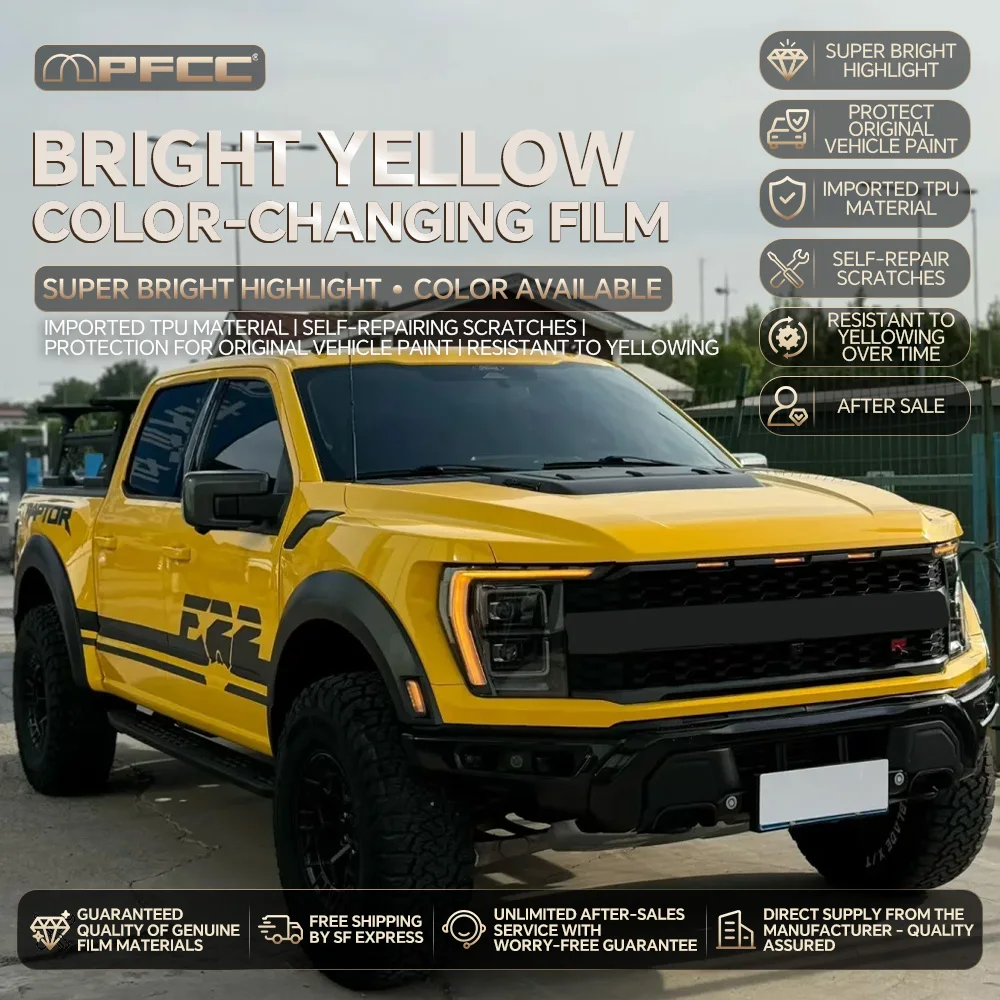 Precut PPF For Ford F-150 Raptor SuperCrew 2021 8.5mil TPU Clear Paint Protection Film Self Healing Hydrophobic Stone Chip Guard