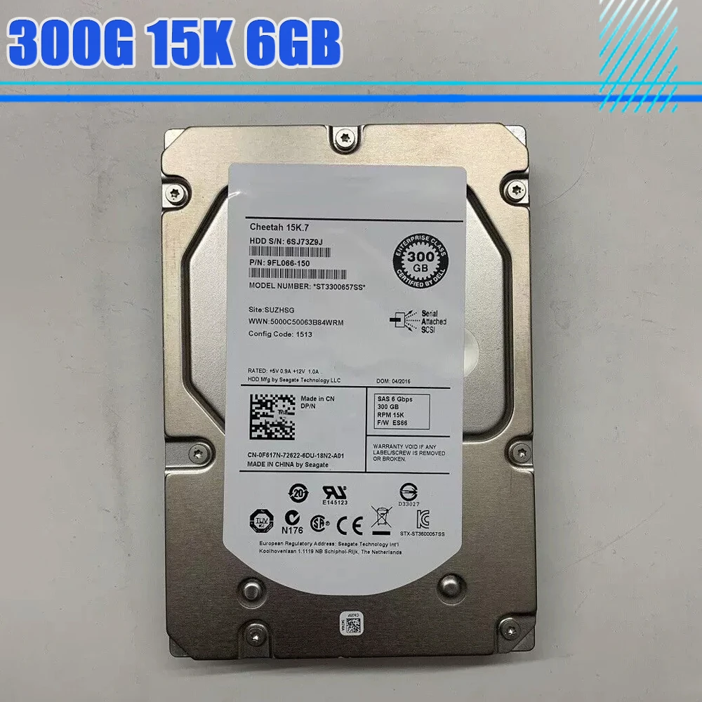 HDD R720 2950 2900 R910 Server Hard Drive 300G 15K 6GB ST3300657SS  For DELL