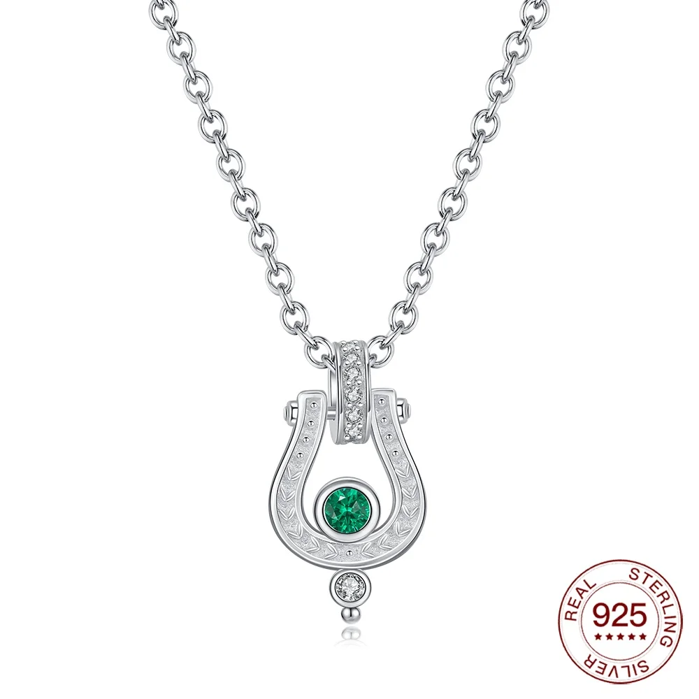 Women's 925 Sterling Silver Heart & Moon Necklace
