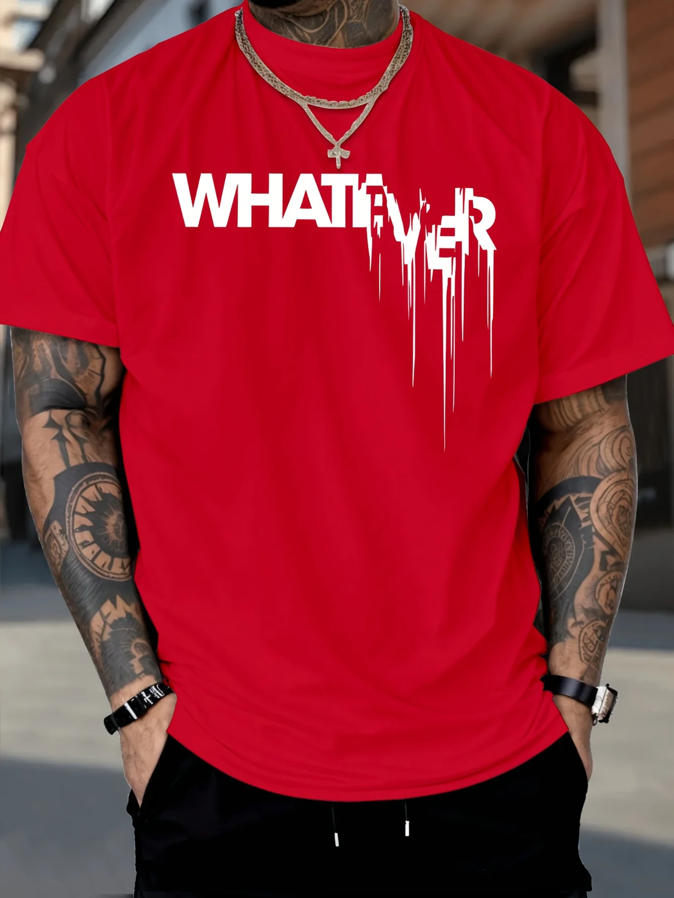 Men's Summer 100 Cotton Fashionable Casual Loose Large New Zealand Letter Feather Printed Round Neck Short Sleeve T-shirt Top