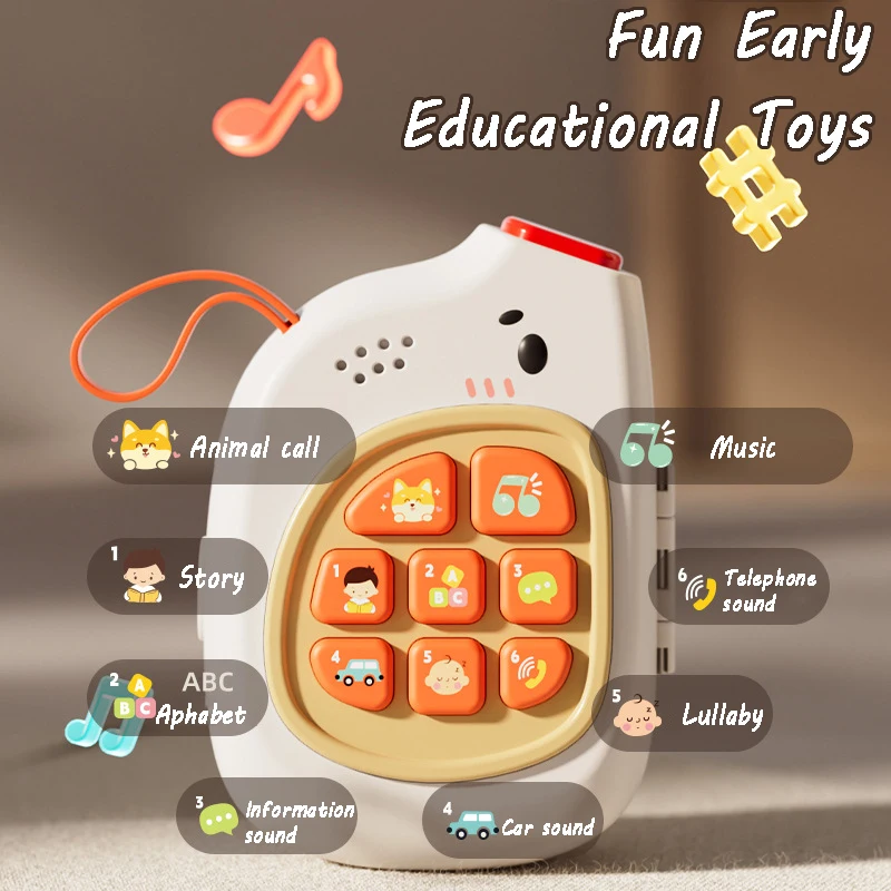 مونتيسوري مجلس مشغول لعبة الأنشطة الحسية ، لعبة التظاهر الطفل ، موسيقى الهاتف ، محاكاة التبديل ، متعددة الوظائف ، ألعاب السفر التعليمية #4