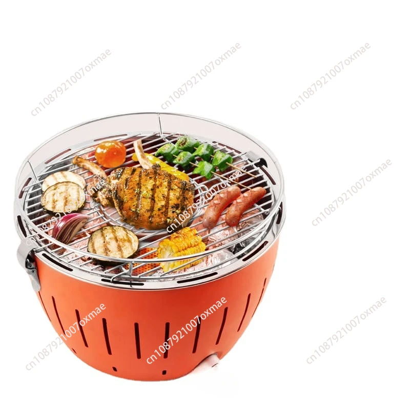 Smokeless BBQ Stainless Steel Grill Grill Charcoal Grill with Travel Bag USB Charging/Battery Temperature Control