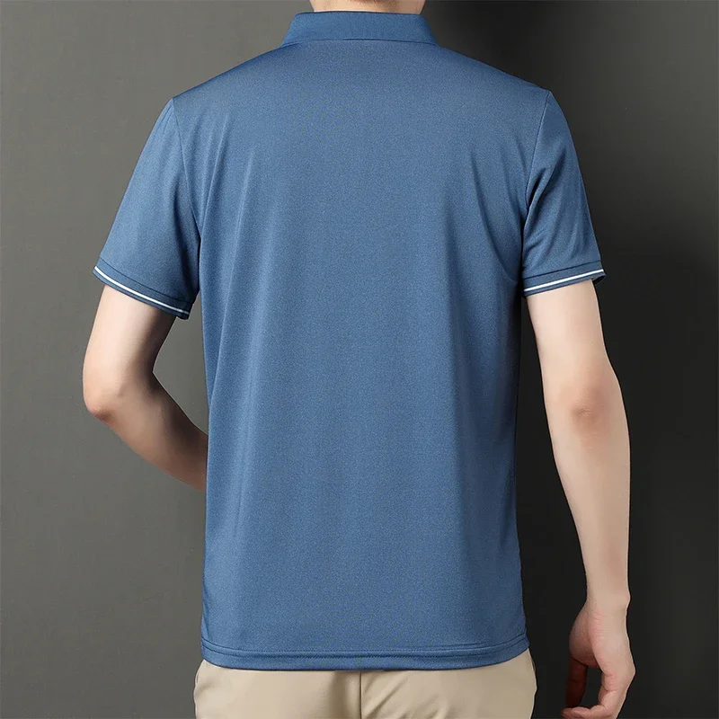 Мужская Повседневная футболка-поло с коротким рукавом