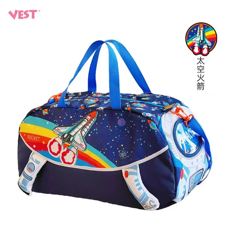 Children\'s cartoon swim bag Travel bag Sports outdoor storage bag Student duffel bag backpack blue ball bag