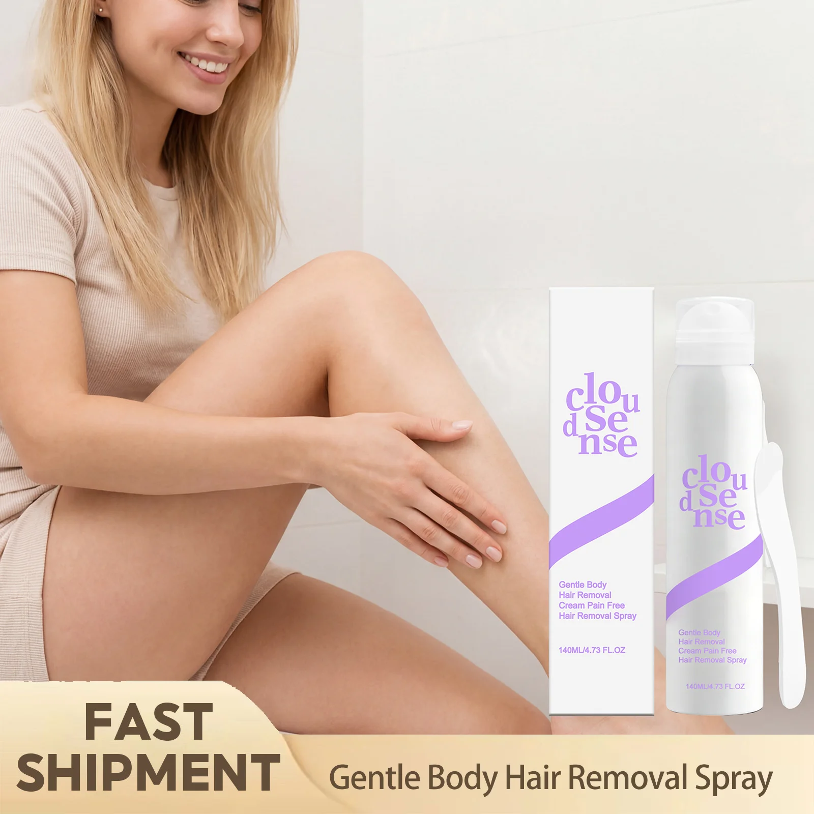 Gentle Body Hair Removal Spray Painless Depilatory Spray For Legs Arms Armpit Suitable For Sensitive Skin Leaves Skin Smooth