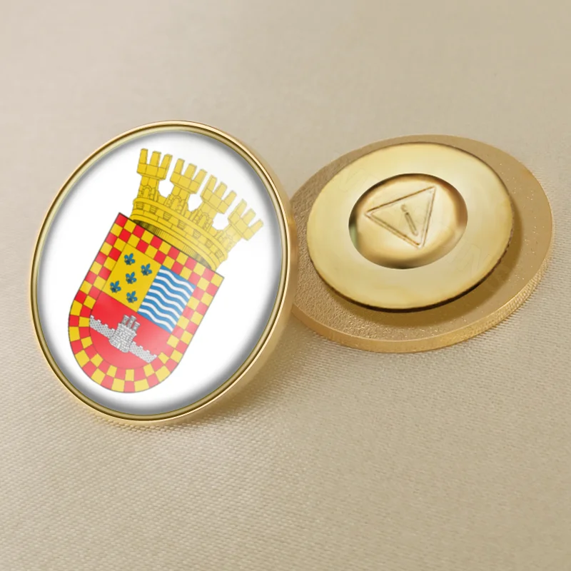 Santa Juana of Chile Flag Lapel Pins Broochs Badges