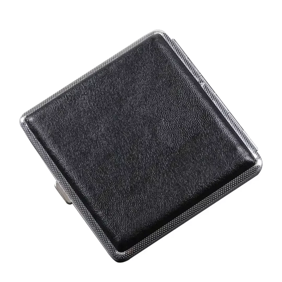1pc Double-open Leather Cigars Cigarettes Cases for 20 sticks Cigarette Stainless Steel Tobacco Cigarette Boxes Tools view 5