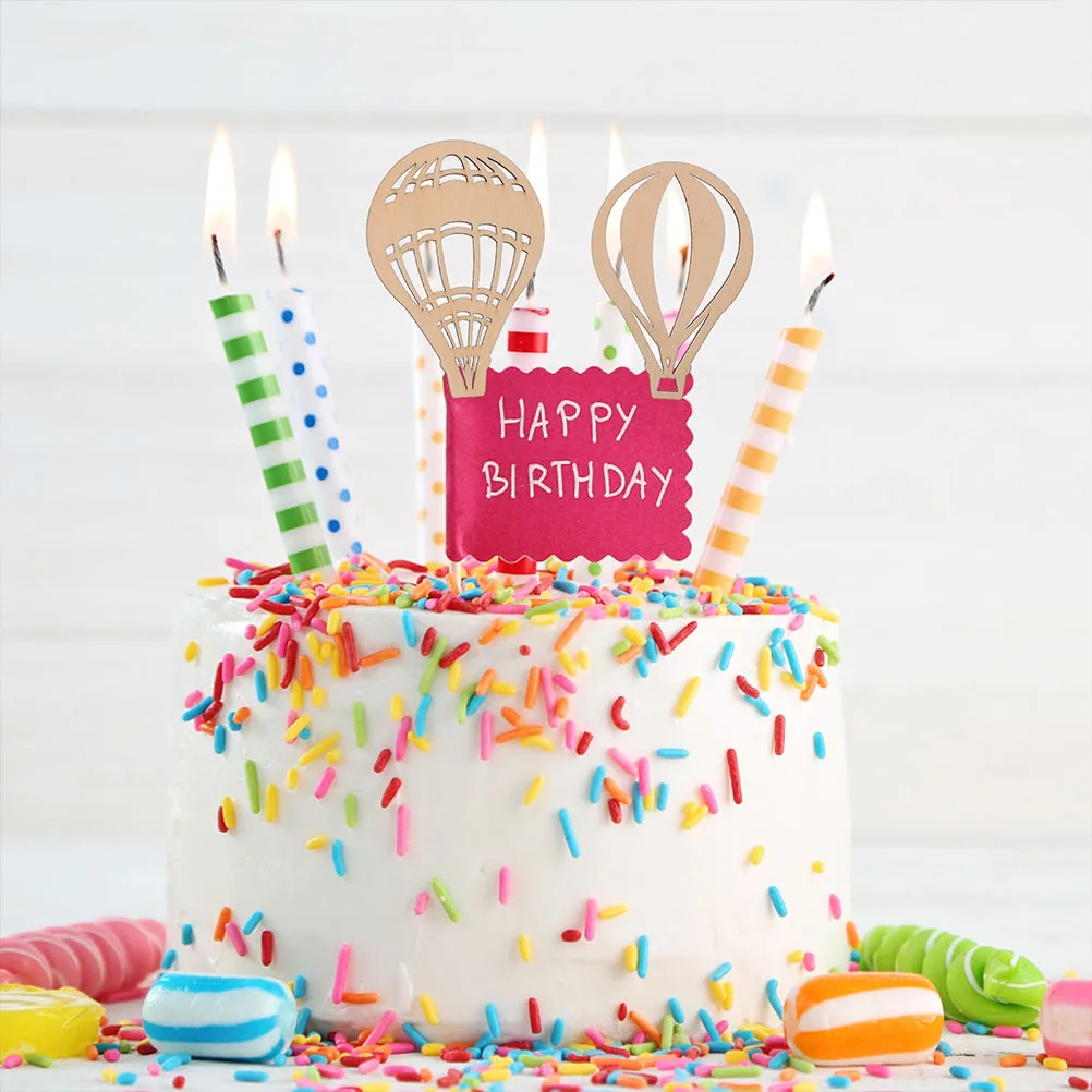 

24pcs Hot Air Balloon Wood Slices Blank Diy Handmade Chips Smooth For Graffiti Craft Kids Painting Hanging Pendant Decor Wooden