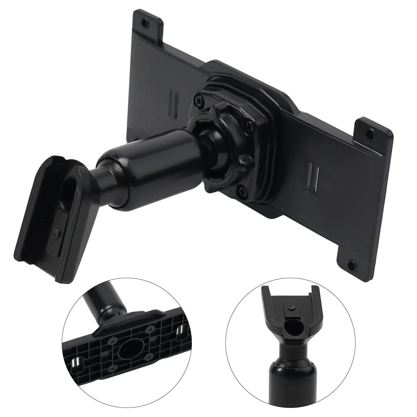 Metal Rear View Mirror Back Panel with Dash Cam Mount Bracket Compatible with For Car DVR Cameras with 13 5 x 5 9cm Screw Hole