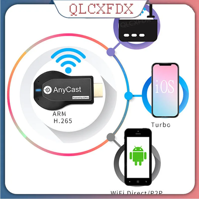 AnyCast M2 Plus جهاز استقبال للتليفزيون HD 1080P لاسلكي واي فاي عرض دونغل DLAN استقبال التلفزيون HDTV Mirascreen لـ Miracast Airplay ios أندرويد