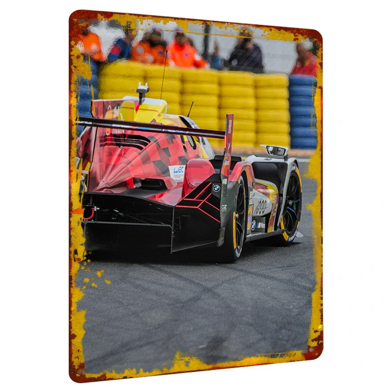 Custom Racing Theme Metal Iron Painting Modern Car Decor Home Wall Art Decoration