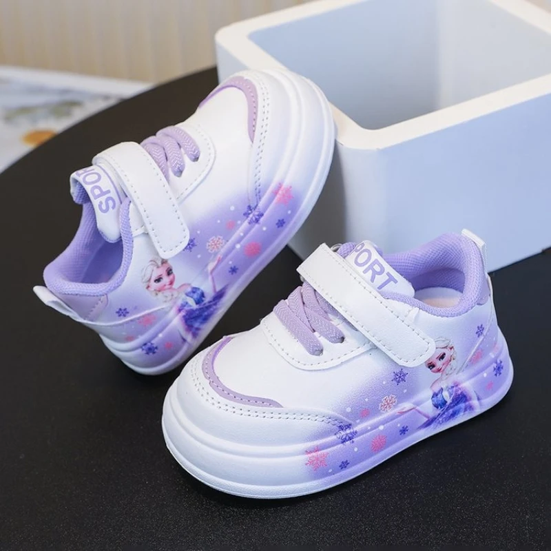 

Disney Frozen Elsa Princess 2025 Spring Autumn Sport Shoes Angel Tennis Shoes Children Casual Sneakers Boys Girls Shoes