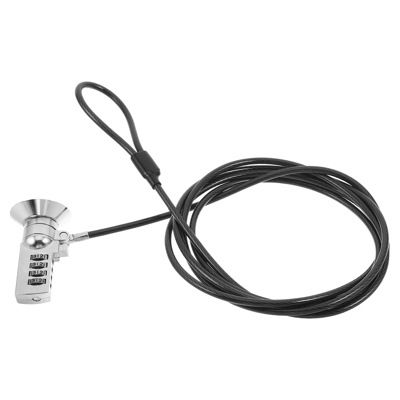 1Set Laptop Lock Combination 4-Digit Resettable Computer Security Cable Anti-Theft Keyless for Office Travel Notebook Security