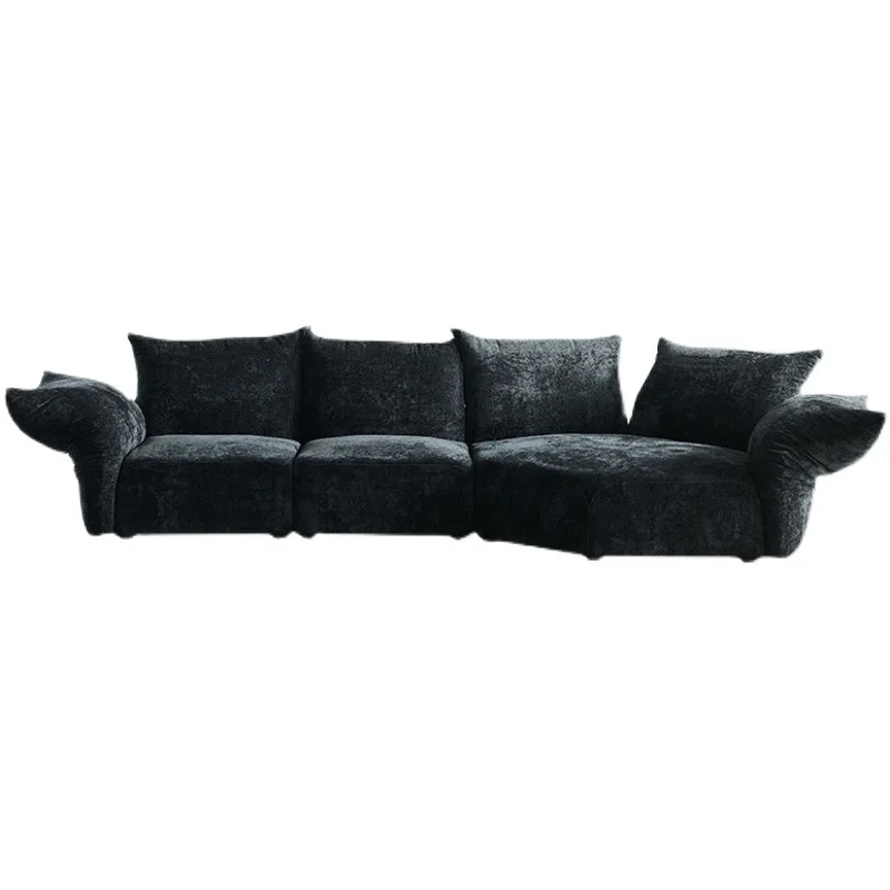 

Nordic fabric sofa curved modern living room Italian minimalist light luxury large apartment Internet celebrity petals