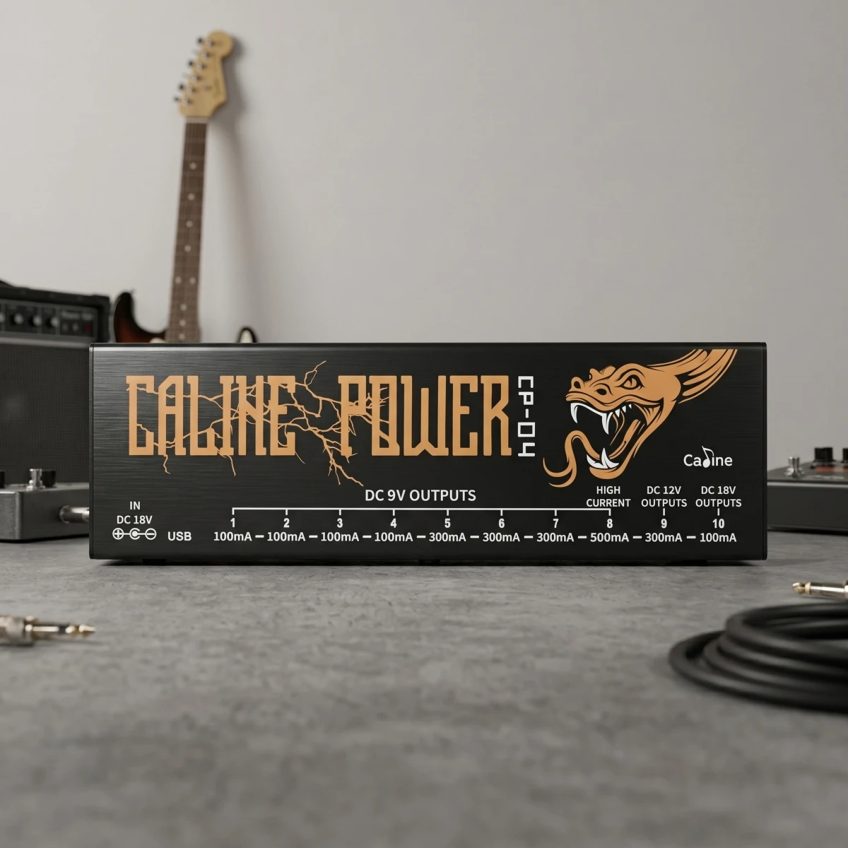 CALINE CP-04 10 Output Isolated Power Supply (9V,12V,18V) Short Circuit/Overcurrent Protection for Electric Guitar Effect Pedal