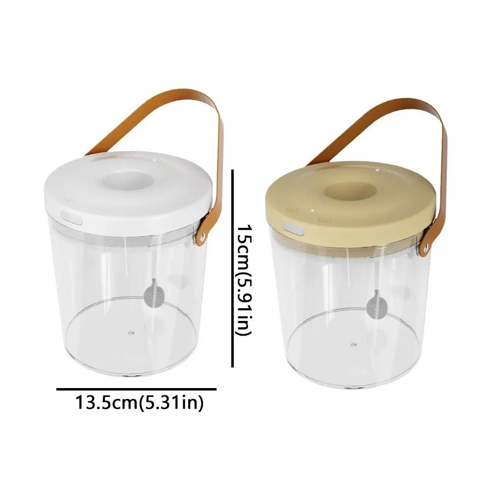 Portable Oxygen Filled Fish Tank Transparent PC Plastic Breeding Aquarium USB Charging Colorful Lights Desktop Fish Tank