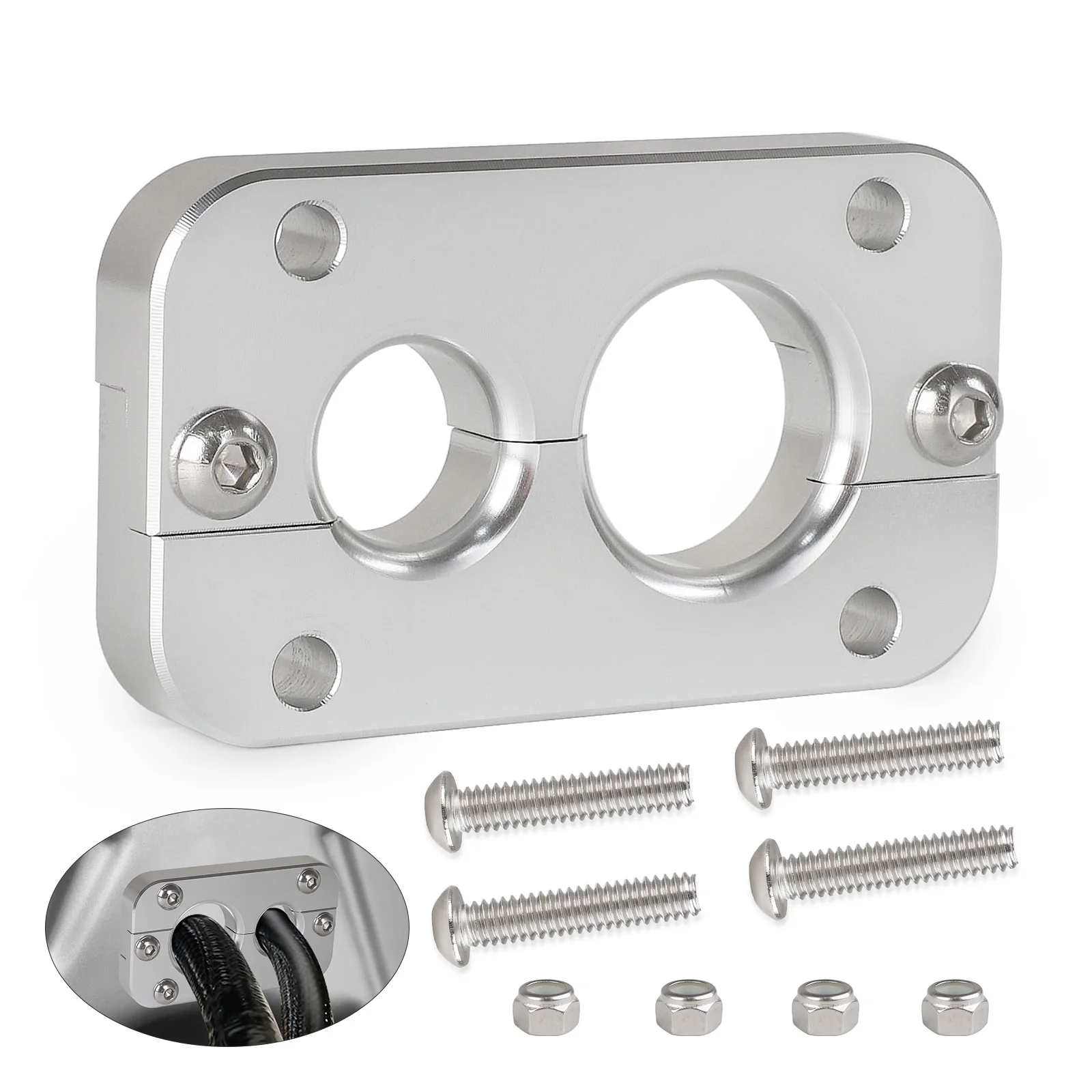 01232023 for Holley Terminator X Max Firewall Pass Through  Gromet in Fire Wall Billet Aluminum