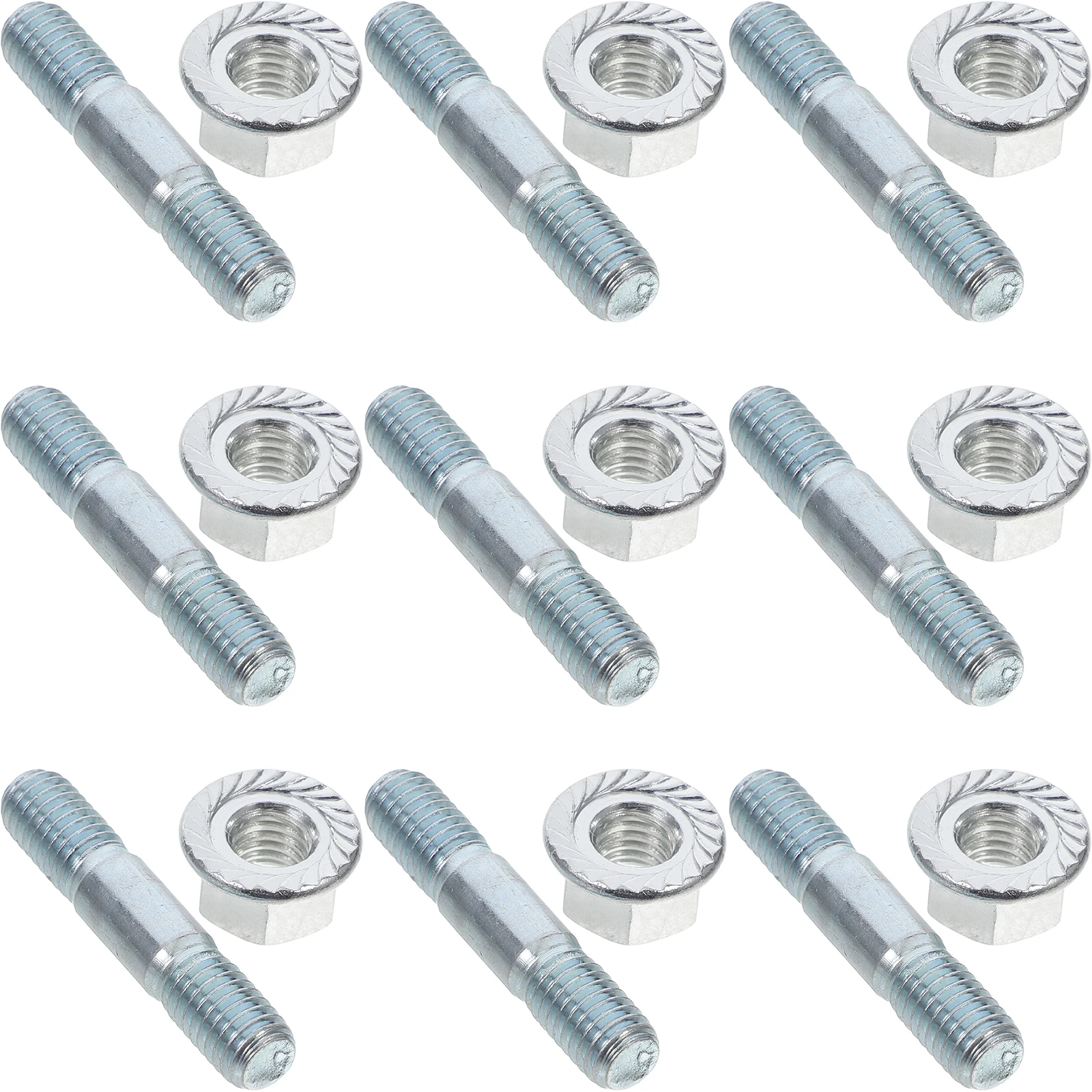 

10 Sets M8 Double Head Screws Nuts Chainsaw Guide Bar Accessories Robust Metal Replacement Parts For Chain Drive Stabilizer