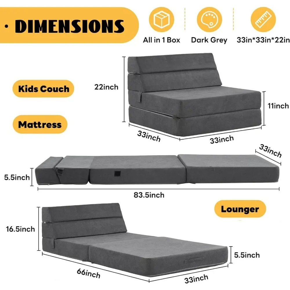 Mattress Luxury Miss Fabric, Folding Sleeper Sofa Chair Bed Floor Mattress Floor Couch, Fold Out Couch Futon Mattress