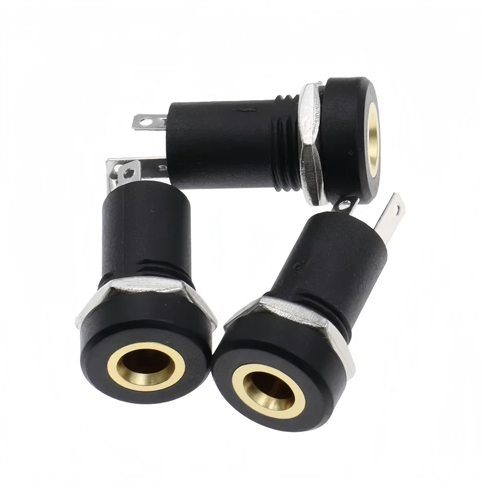 5/10PCS 3pin/4pin 3.5mm Audio Jack Socket Stereo 3 Pole Solder Panel Mount With Nut Connector Headphone Female Socket