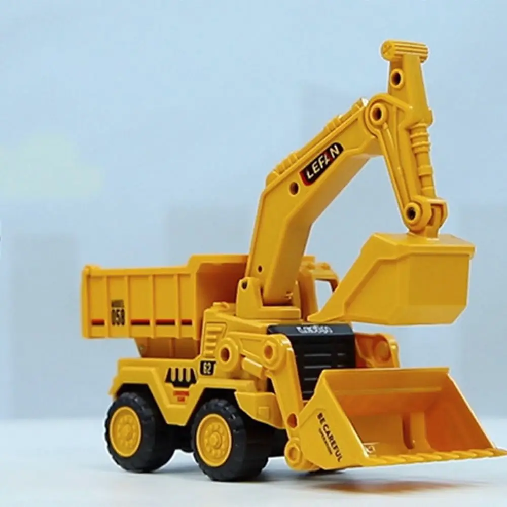 แฟชั่น ABS วิศวกรรมรถของเล่นของเล่นเด็กสีเหลือง Excavator ของเล่นของเล่นคลาสสิกขนาดใหญ่ Bulldozer ของเล่นของเล่น