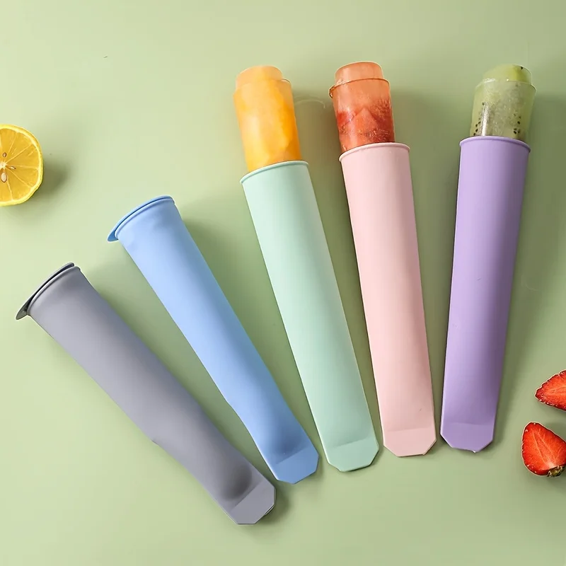 Picture 7: Popsicle Maker Silicone Reusable Summer Popsicle Maker Quick-freeze Self-sealing Popsicle Tubes Ice Cream Kitchen Tool