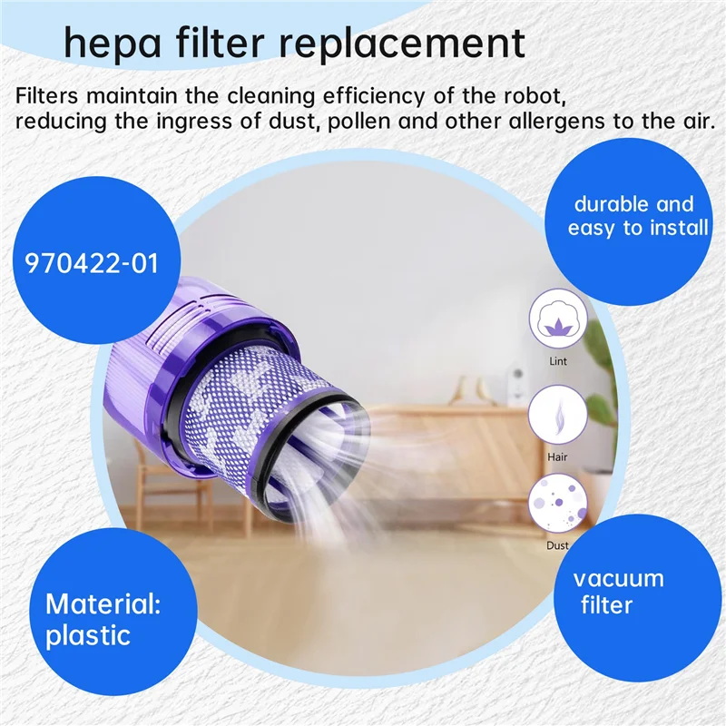 

A75X Top HEPA Filters For Dyson V11 Outsize, V11 Outsize Origin, Outsize, Outsize Absolute+ Vacuum Cleaner, Parts 970422-01