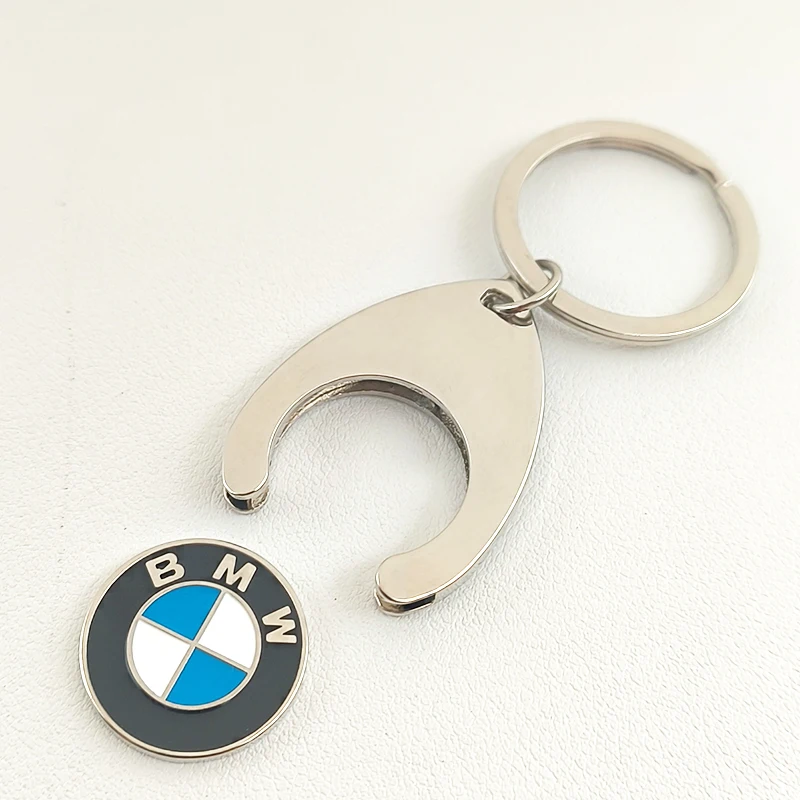 Metal 2024 New Coin Keyring Car Logo Keychain For BMW X1 X2 X3 X4 X5 X6 X7 E39 E46 E90 E60 E30 E53 E87 M3 M5 F10 F20 F30 G20 G30