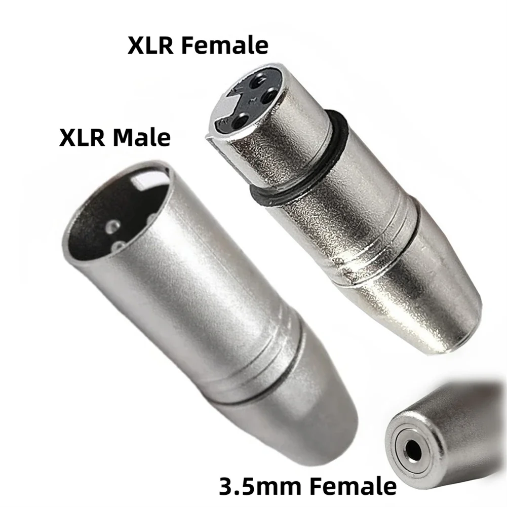 3-Pin Mini XLR To 3.5mm Female Stereo Microphon Connector Audio Adaptors Coupler Audio Adapter Converter Connector