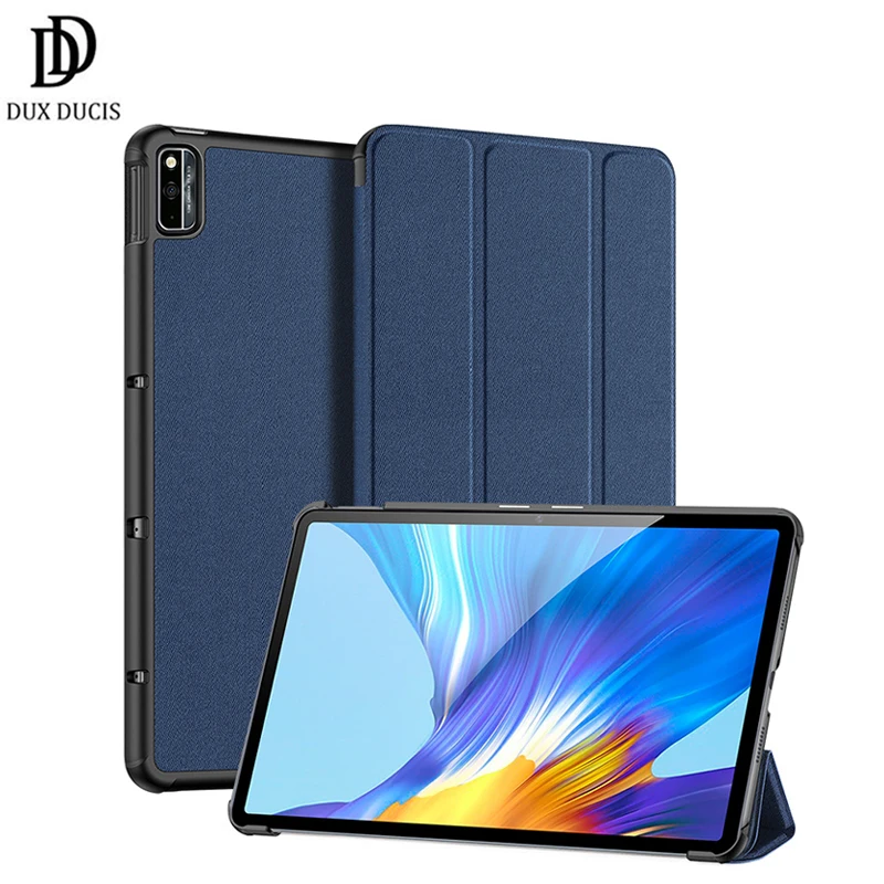 

For Huawei Matepad 10.4 Case Dux Ducis Trifold Smart Sleep Flip Leather Tablet Case for Huawei Honor V6 Sleeve