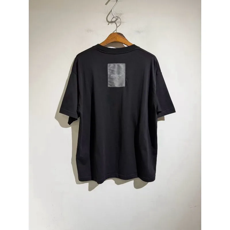 High Street ACW Vintage Letter Print Crew Neck Short Sleeve T Shirt Men Women Fashion T-shirts Men's Clothing