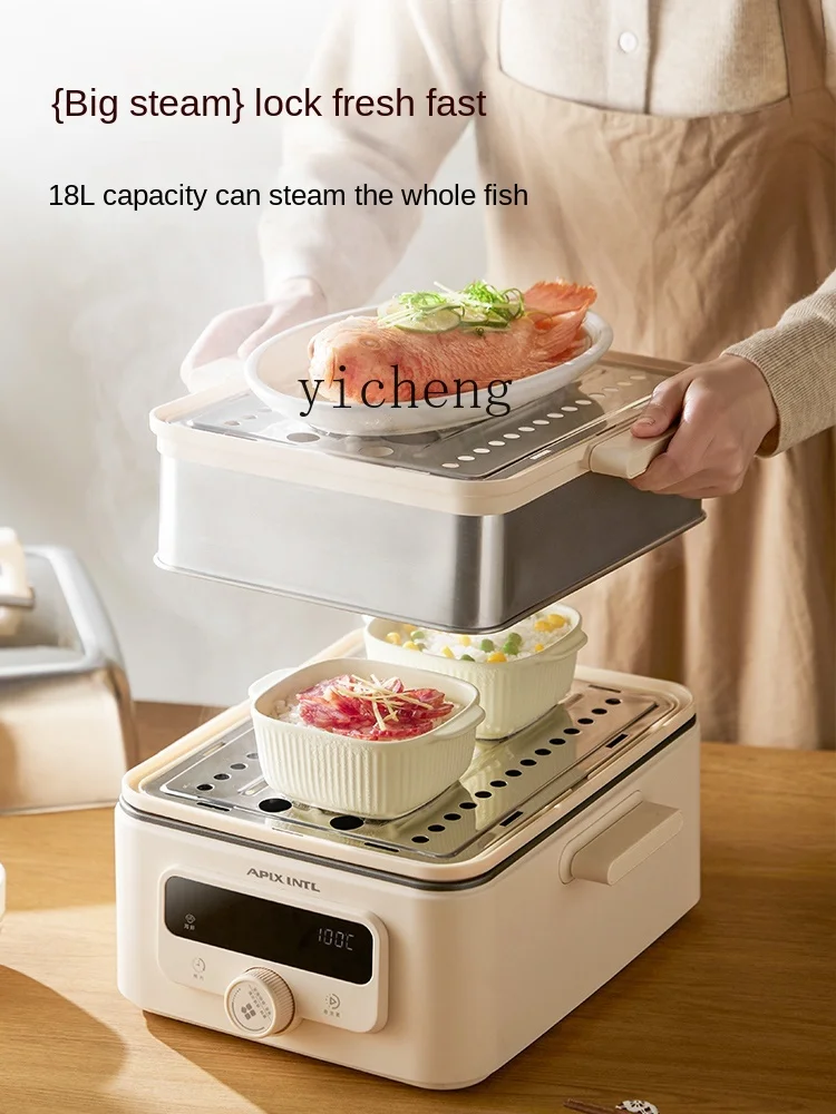 cc27 Electric Steamer Household Multi-Functional Large Capacity Multi-Layer Steaming Boiling Stewing Integrated Steamer
