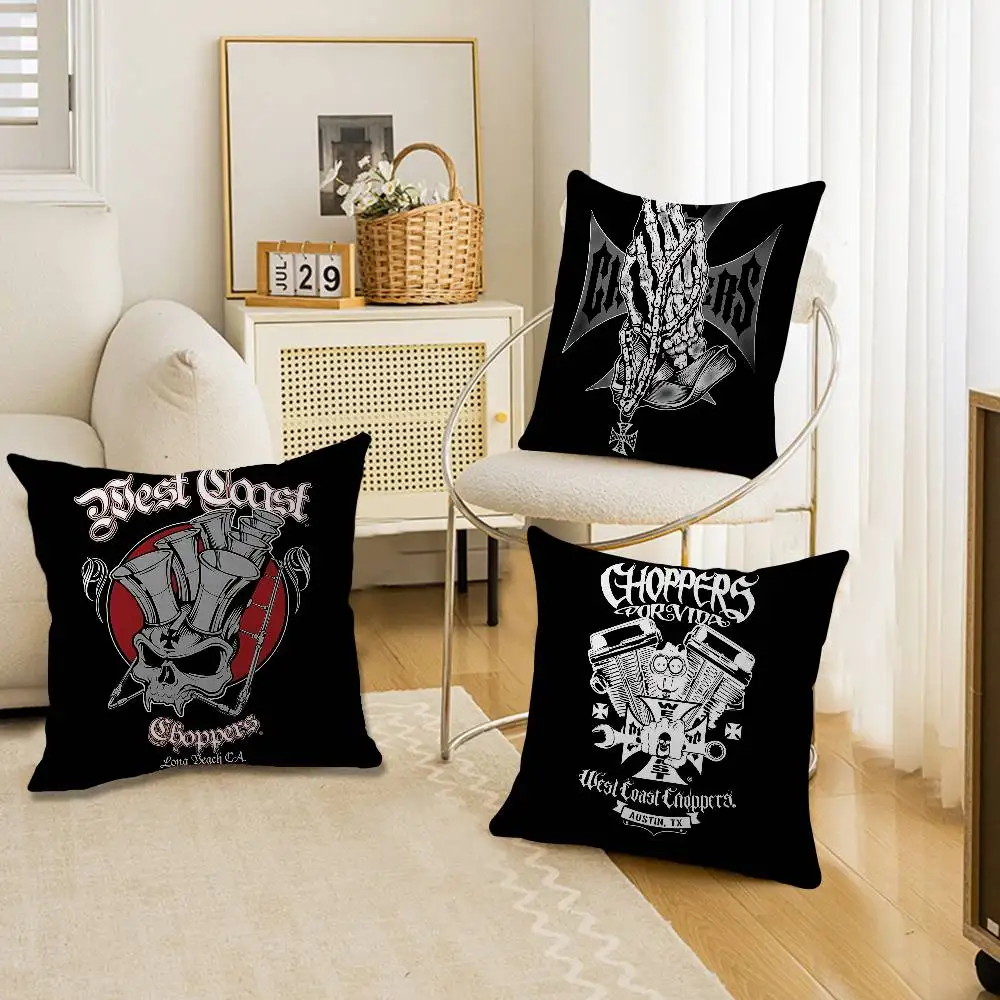 West C-Coast C-Choppers Cushion Cover Car Throw Pillow Case For Sofa Car Christmas Gift 40x40cm 45x45cm