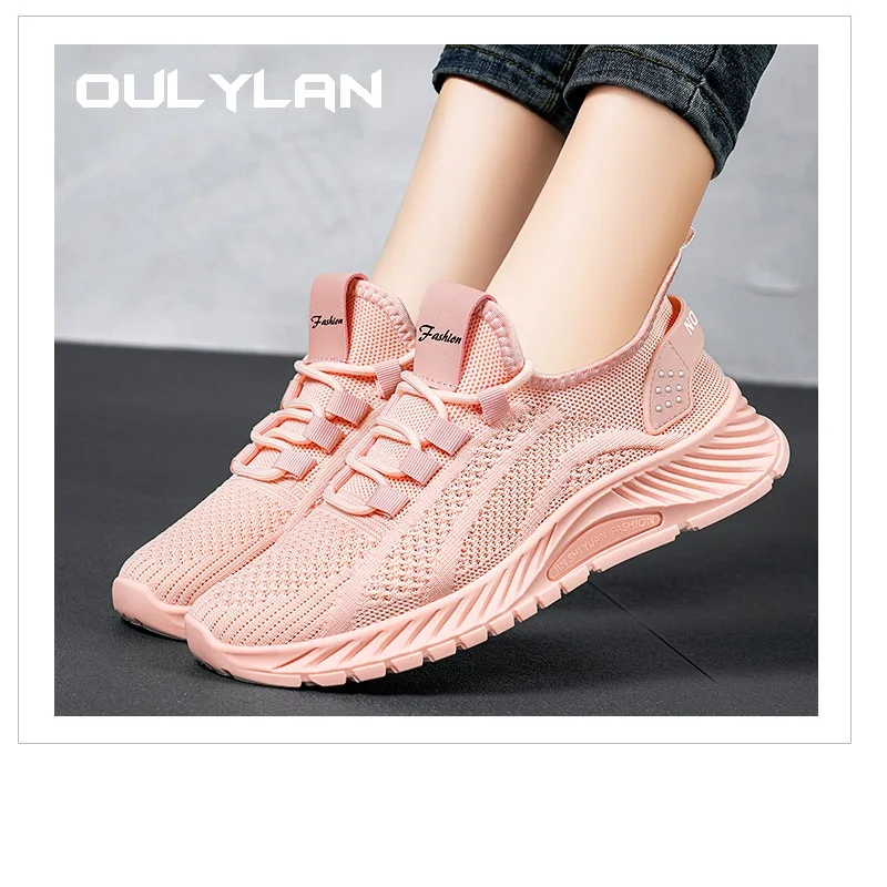 2024 neue Mode Damen weiche und bequeme Laufschuhe Frühling Freizeit Sport Mesh atmungsaktive Sportschuhe Trend Freizeit.