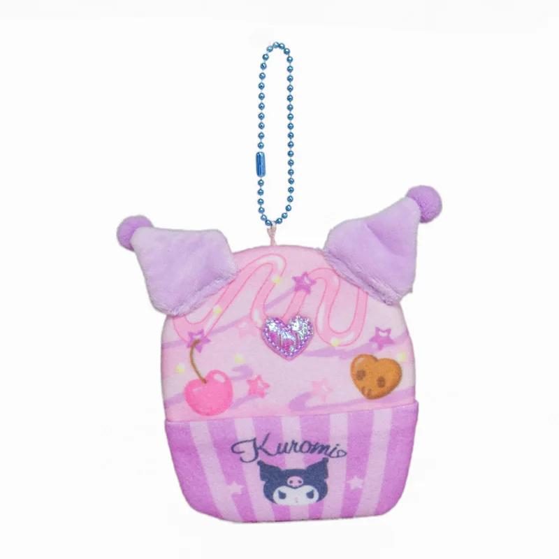 Kawaii Sanrio Kuromi Plush Zero Wallet MyMelody Cute Mini Series Pocket Wallet Pendant Backpack Decoration Festival Gift