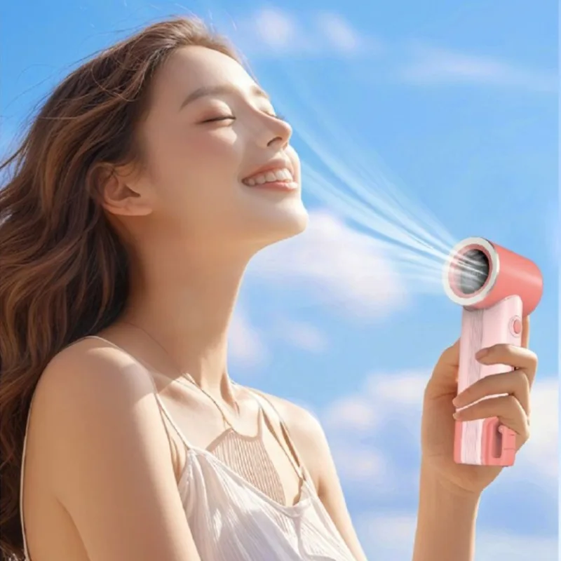 Super high-speed handheld USB charging pocket portable small extra mini high-speed small fan with digital display