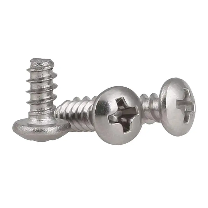 Stainless Steel PB Pan Head Philips Self Tapping Screw For Plastic SS304 M1 M1.2 M1.4 M1.7 M2 M2.3 M2.6 M3 M3.5 M4 M5 M6
