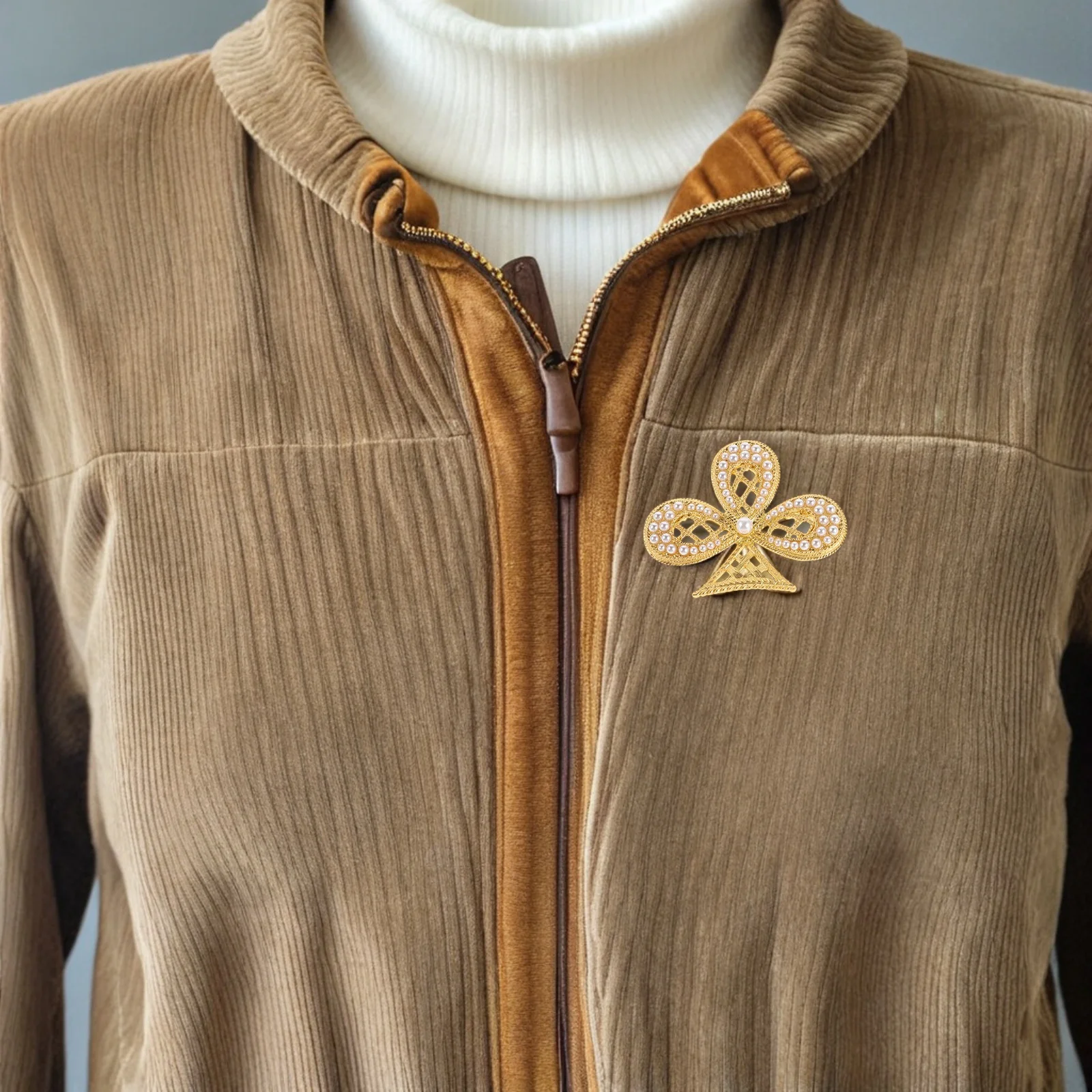 

2pcs Chest Pins: Artificial Plum Blossom Flower Brooch For Women Rhinestone Lapel Pin Suit Dress Jacket Hat Bag Accessory