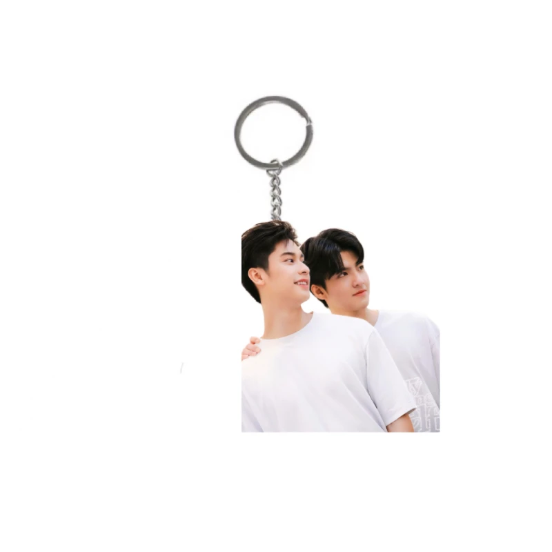 Augustmac Newyearjur Photo Keychain Acrylic Double-side Hanging Pendants Thai TV Addicted Herion Drama Stills Decor Ornaments