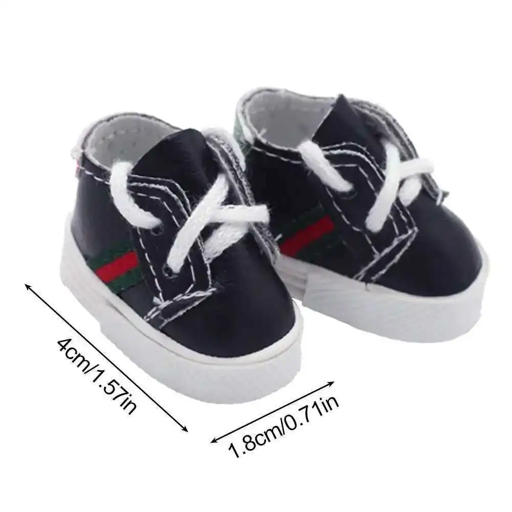 Chaussures de sport pour poupées Labubu 4x1.8cm, plusieurs Styles, bricolage pour poupée Labubu, chaussures en tissu en cuir