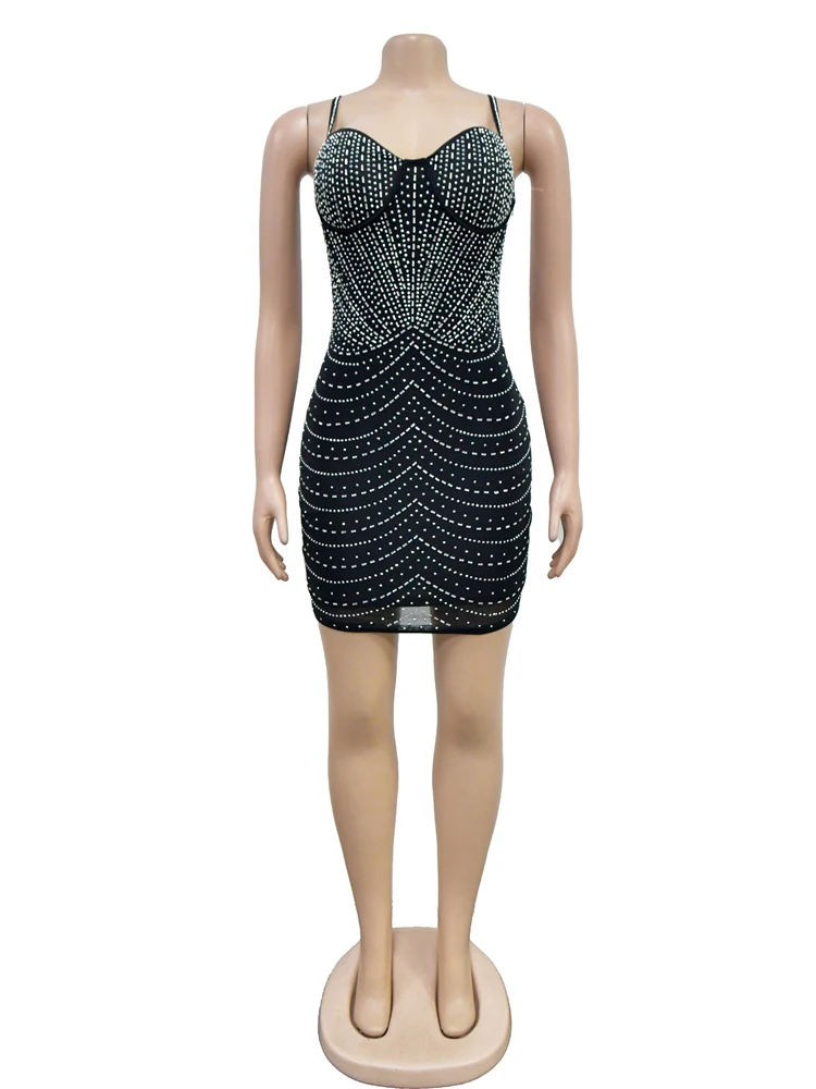 mesh dress with patches Juliet Sleeveles Mesh Bodycon Mini Dress Black