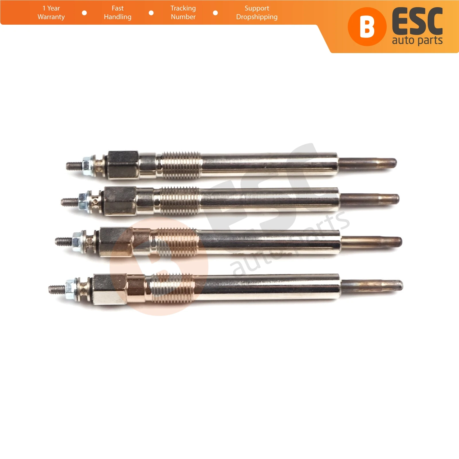 ESC Auto Parts EGP62-1 4 Pcs Heater Glow Plugs GJ12IS, 100800037 for Isuzu 4.3 D Fast Shipment Free Shipment Ship From Turkey