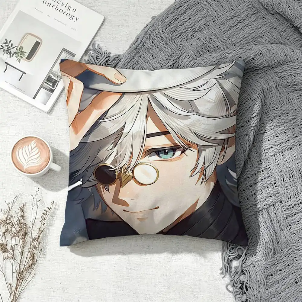 Hot-selling Witch Hat Atelier  Square Double-Sided Printed Pillow Case Sofa Cushion Cover Bedroom Bedside Decor