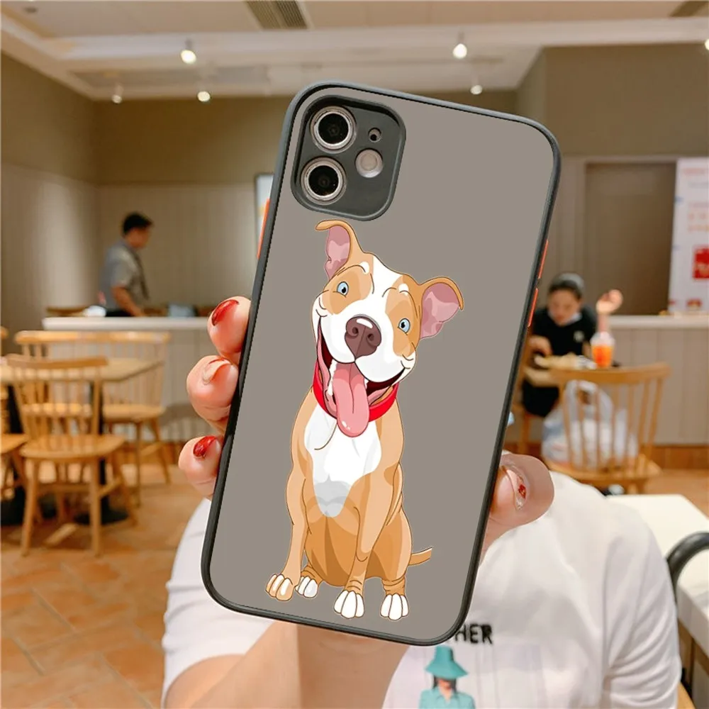 Cartoon Dog Phone Case For IPhone 14 11 12 13 Mini Pro Max 8 7 Plus X XR XS MAX Translucent Matte Cover