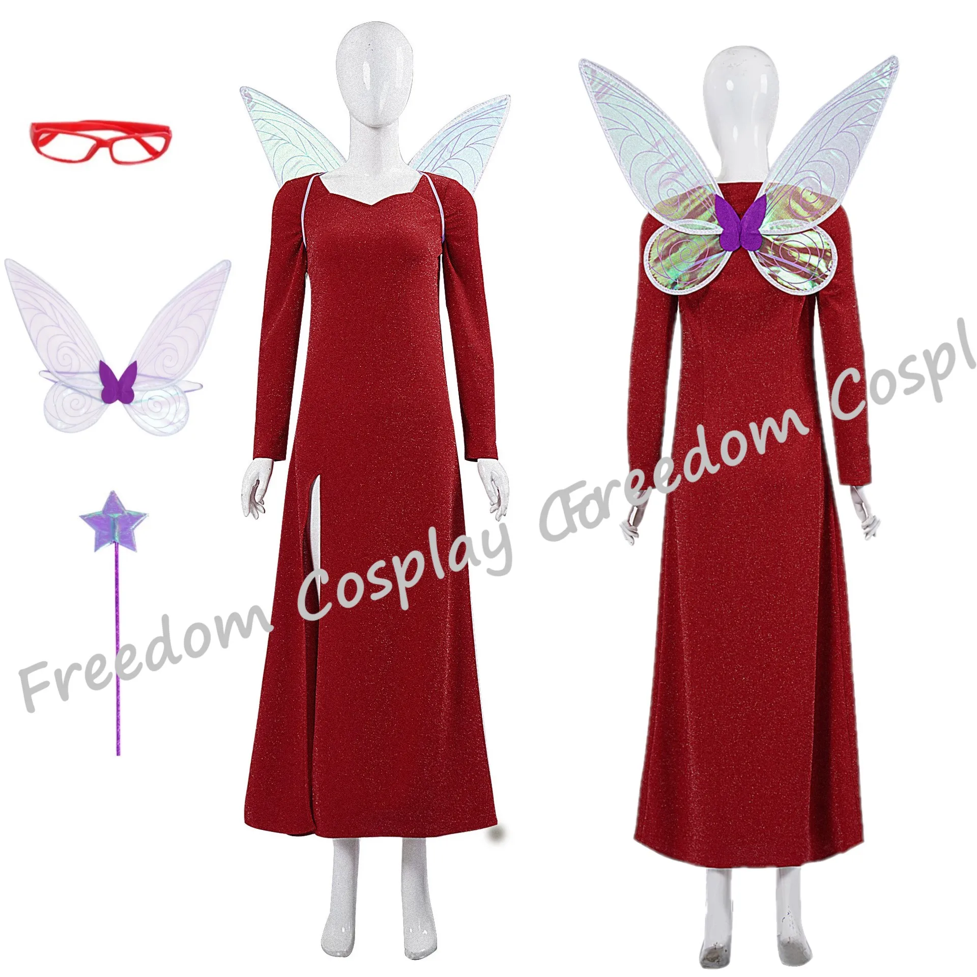 Movie Shrek Cosplay Costume Fairy Godmother Red Dress For Adult Women Halloween Carnival Disguise stage show Suit - AliExpress 200000532 Movie Shrek Cosplay Costume Fairy Godmother Red Dress For Adult Women Halloween Carnival Disguise stage show Suit - AliExpress 200000532