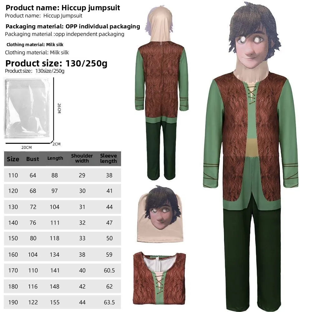 

Костюм для косплея Hiccup, костюм для выступления на Хэллоуин, тренажер дракона, ролевая одежда, женская традиционная одежда
